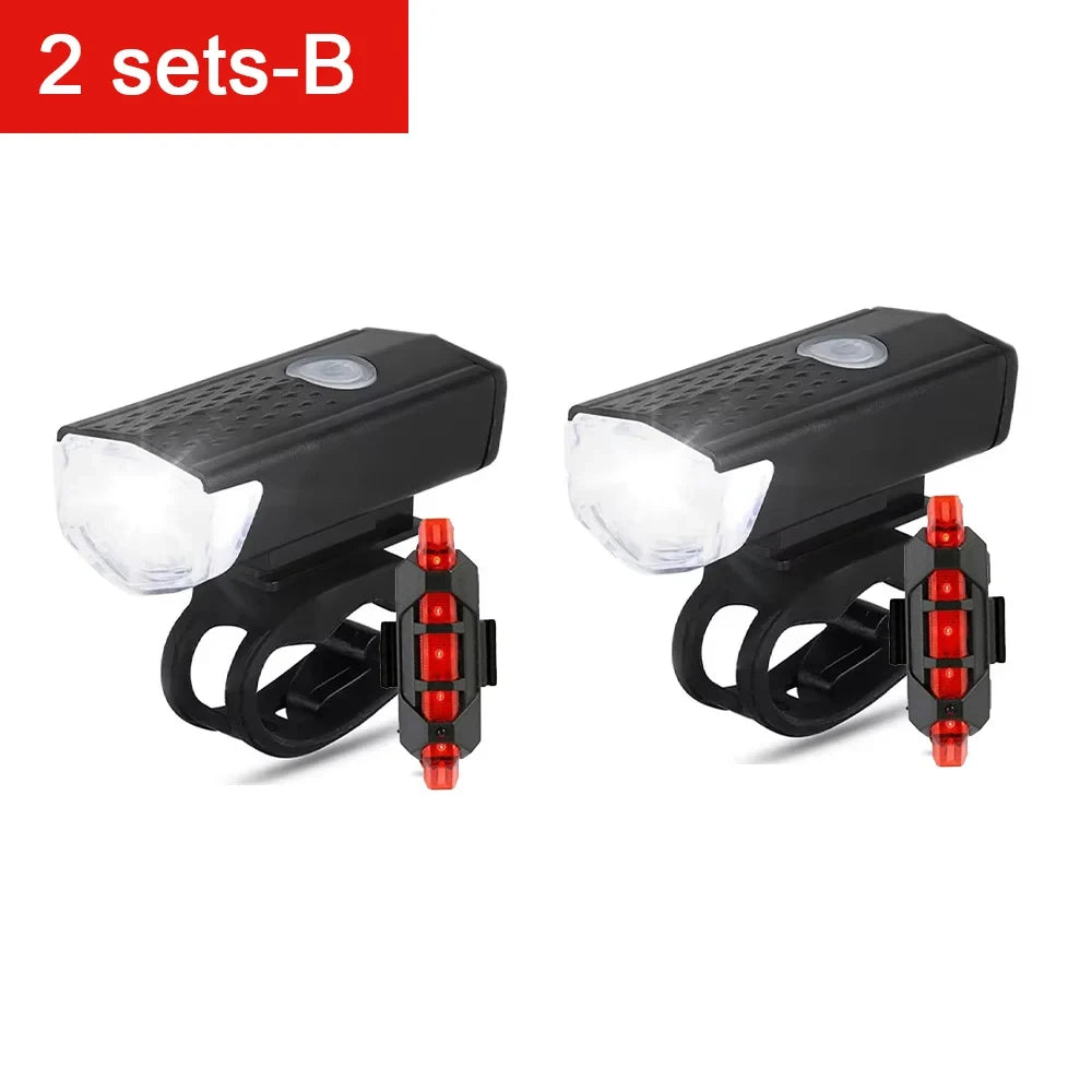 Rechargeable Bike Light Set