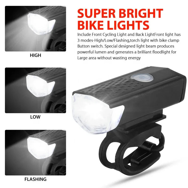 Rechargeable Bike Light Set