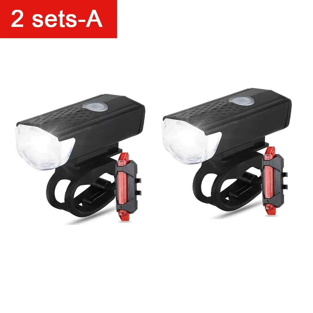 Rechargeable Bike Light Set