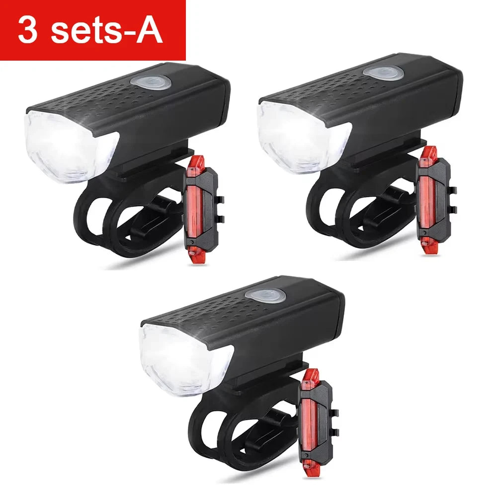 Rechargeable Bike Light Set