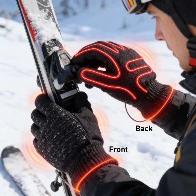 USB Heated Reversible Knit Gloves