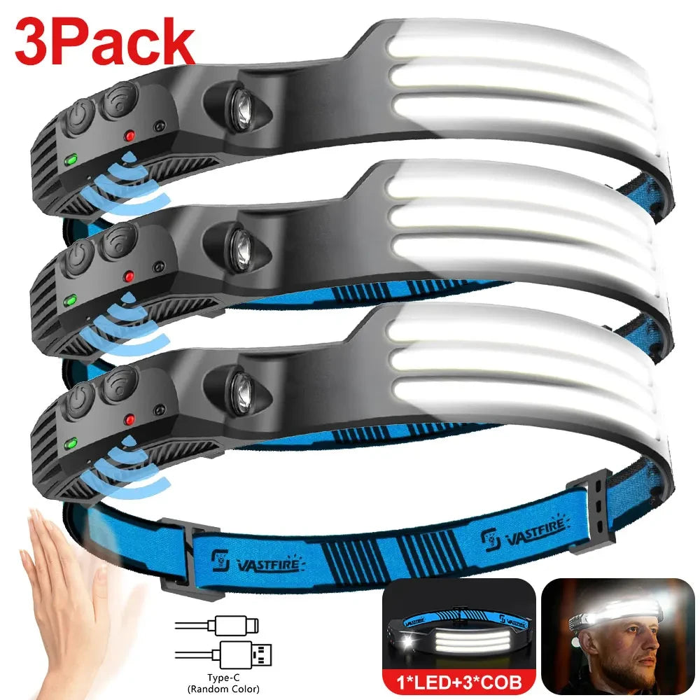 USB Rechargeable COB LED Headlamp