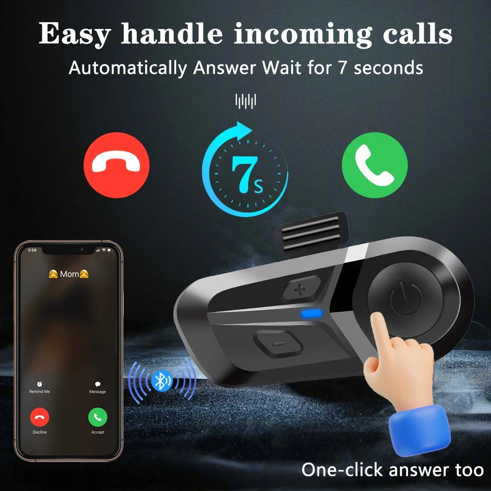 TERRAMOTION™ Wireless Motorcycle Helmet Headset