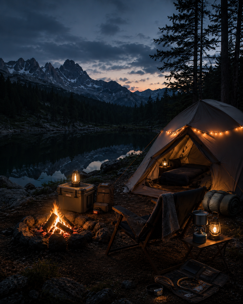Campsite in the woods