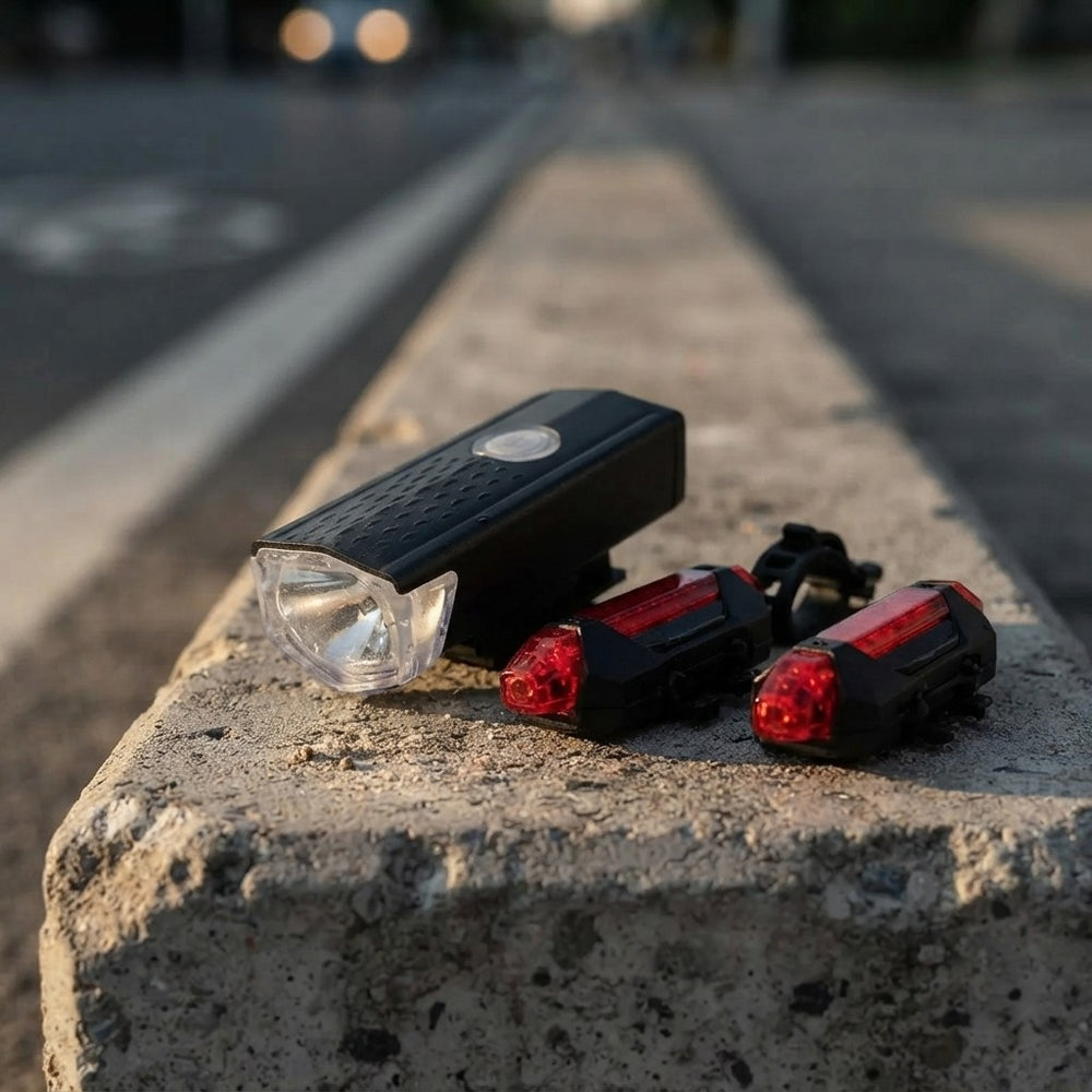 Rechargeable Bike Light Set